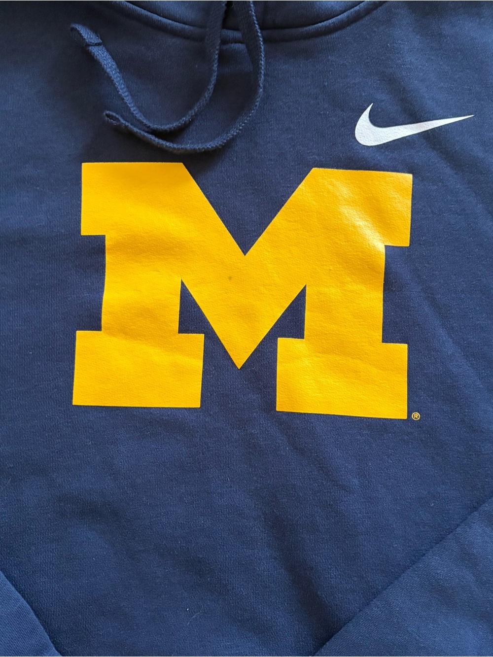 Nike Men’s Navy Blue University of Michigan Logo Pullover Hoodie - Size L